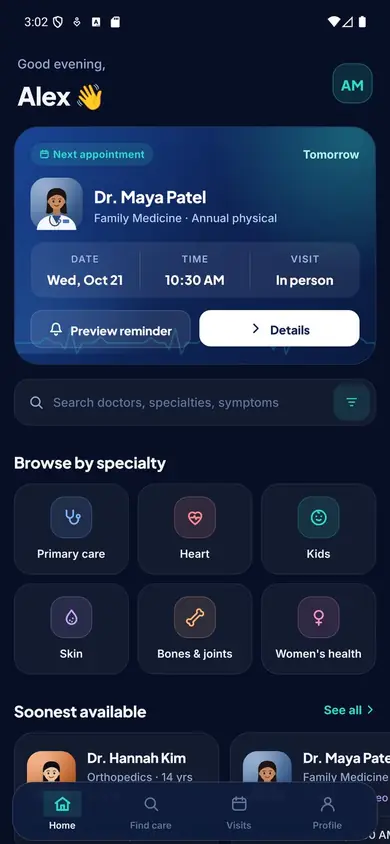 CareSlot on a phone