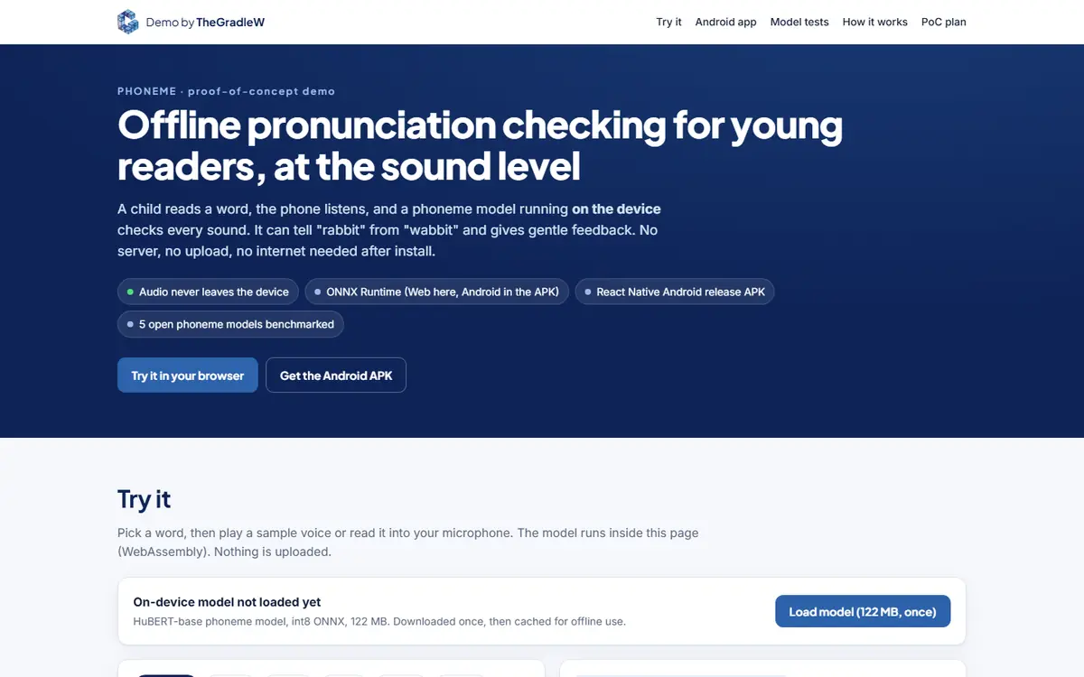 PHONEME on desktop