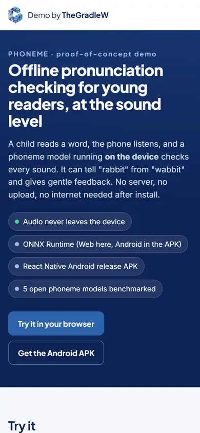 PHONEME on a phone