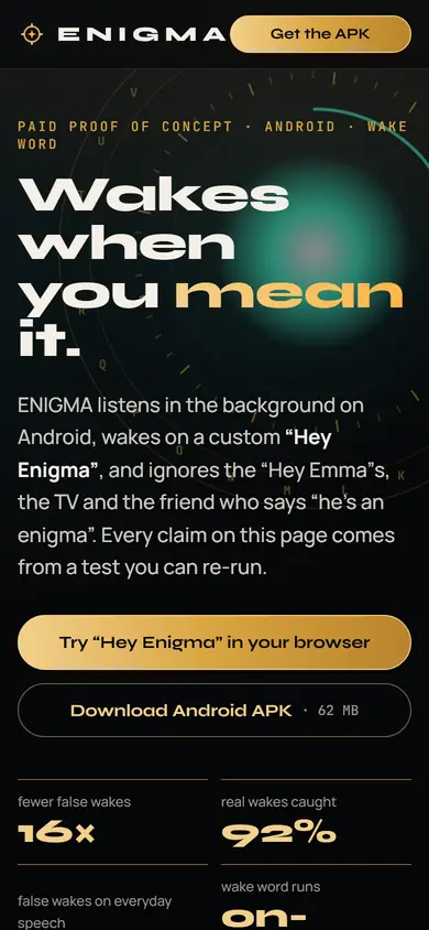 ENIGMA on a phone