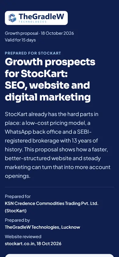StocKart on a phone